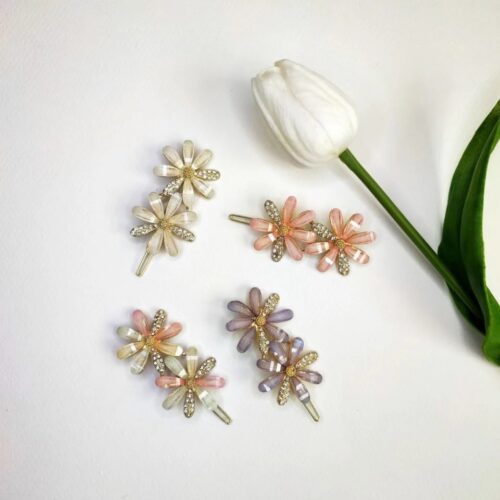 گیره مو مدل بابونه دوقلو