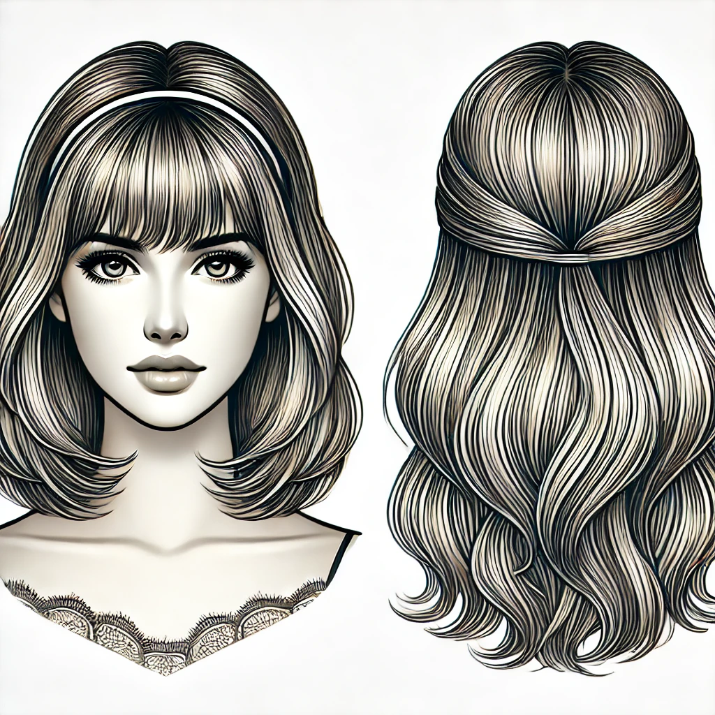 استایل موهای چتری و لایه‌دار