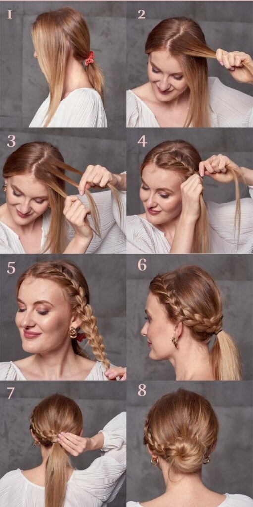 آموزش بستن مو زیر مقنعه به بهترین روش آموزش بافت مو فرانسوی