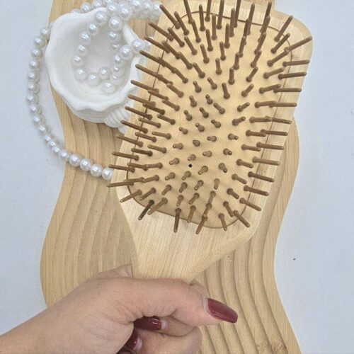 برس چوبی بامبو مستطیلی(بزرگ)