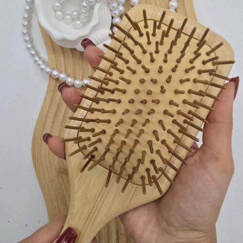 برس چوبی بامبو مستطیلی(بزرگ)