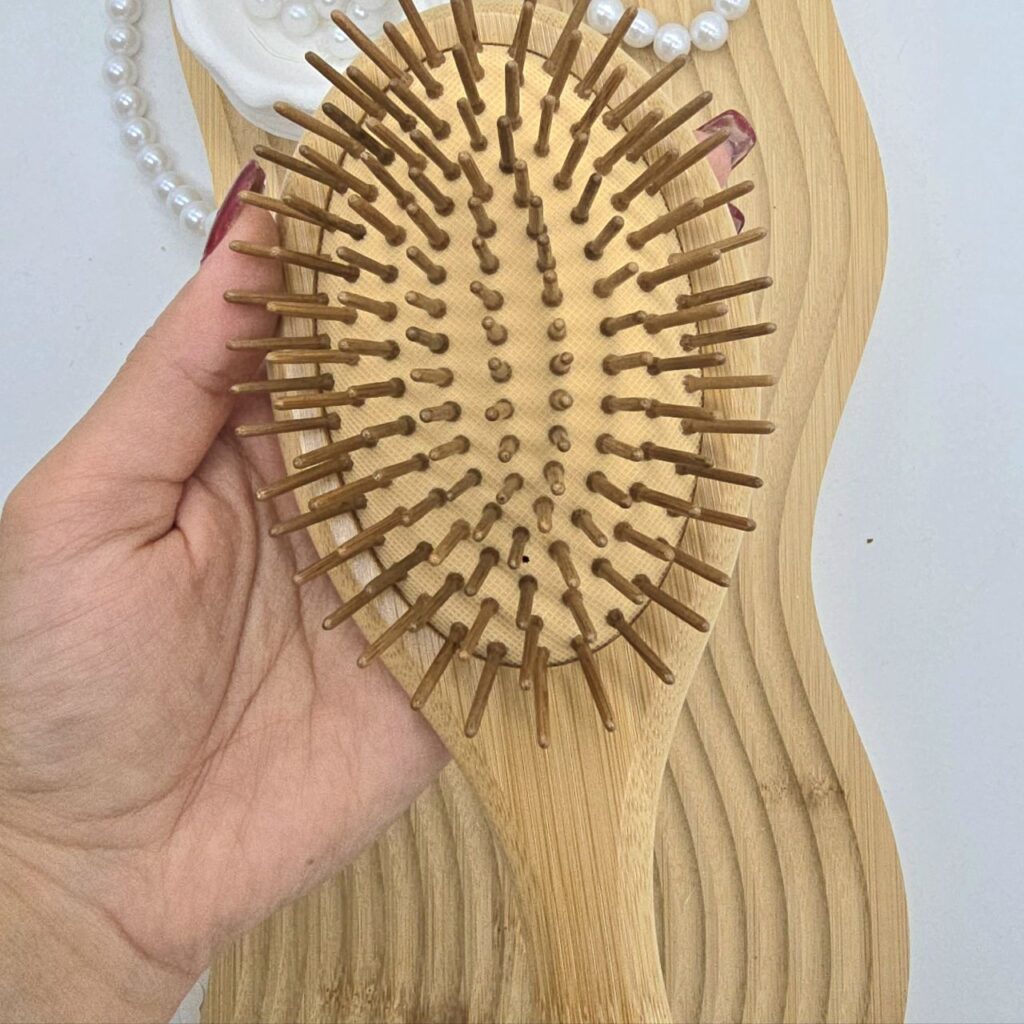 برس چوبی بامبو بیضی (بزرگ)