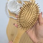 برس چوبی بامبو بیضی (بزرگ)