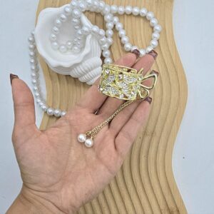 گیره دمب اسبی آویز دار مدل پروانه