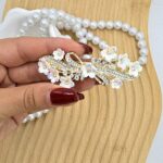 گیره مو فرانسوی طرح گل 5 پر