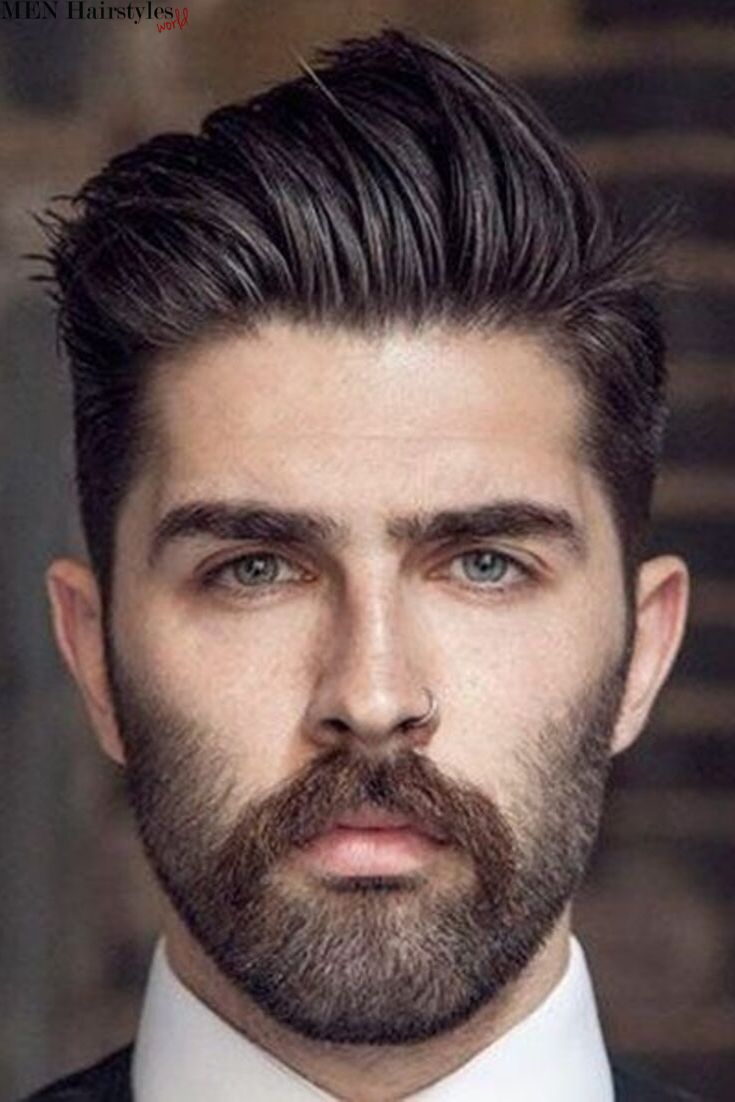 بهترین مدل مو مناسب صورت مستطیلی مدل موی Pompadour برای صورت مستطیلی مردانه